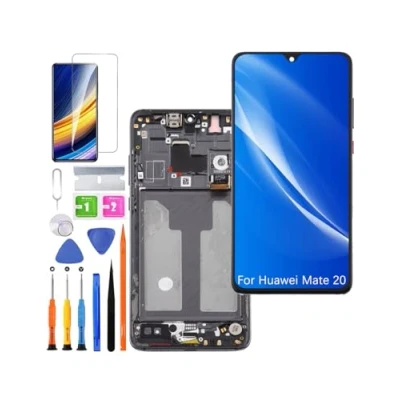 Abbildung von Ersatz Display für Huawei Mate 20 LCD Bildschirm TFT, HMA L29 L09 Touch Digitizer Assembly Reparaturteile Kit(Schwarz mit Rahmen)