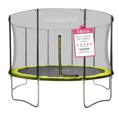 Abbildung von HUDORA Fabulous Trampolin in versch. Größen Outdoor mit Sicherheitsnetz Gartentrampolin für Kinder &amp; Erwachsene Freizeit breiter Randabdeckung bis zu 100kg