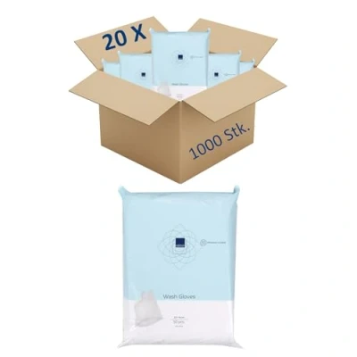 Abbildung von Molton Waschhandschuhe 16x23 cm geschweisst