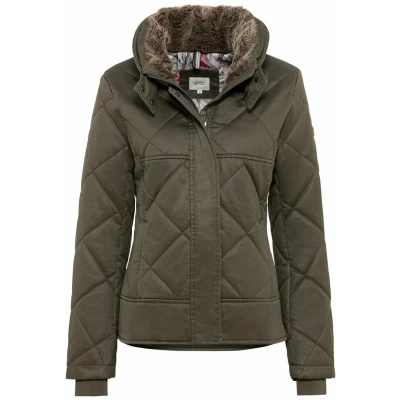 Abbildung von camel active MIT Stehkragen IM Vintage LOOK Winterjacke, Damen, Größe: 44, Dark khaki