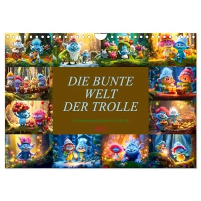 Abbildung von Die bunte Welt der Trolle (Wandkalender 2025 DIN A4 quer), CALVENDO Monatskalender