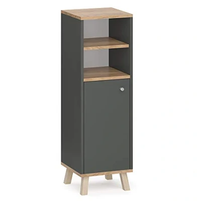Abbildung von Vicco Midischrank Senyo, Anthrazit/Goldkraft Eiche, 30 x 95 cm