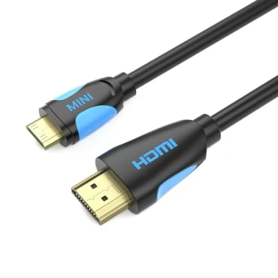 Abbildung von JAMEGA 5m Mini HDMI Kabel, (C Typ) auf (A 4K Ultra HD 2160p / Full 1080p 3D ARC/CEC Standard 2.0 Ethernet TV PC/Notebook