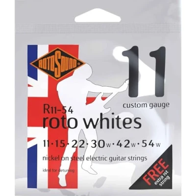 Abbildung von Rotosound R Roto E Gitarre vernickelt Satz Custom gauge 11 54 R11