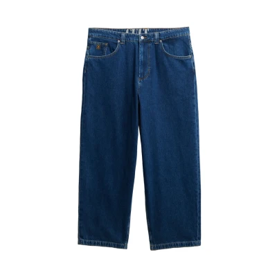Abbildung von Superdry Herren Kultige Baggy Jeans im 90er Jahre Stil Mittelblau Flach Verwaschen 32/34