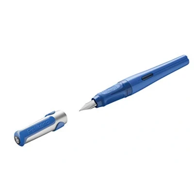 Abbildung von Pelikan 802932 Füllhalter Pelikano für Linkshänder, L Feder, Blau, 1 Stück in Faltschachtel