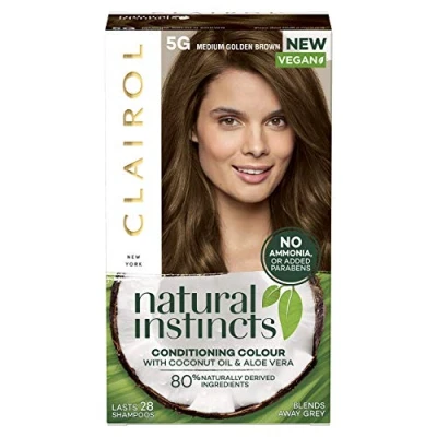 Abbildung von Clairol Natural Instincts Haarfarbe, semi permanent, ohne Ammoniak, 5 g, mittelgoldbraun