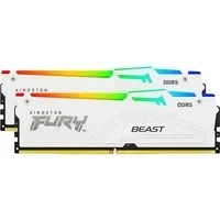 Abbildung von Kingston FURY Beast Weiß RGB XMP 64GB 6000MT/s DDR5 CL30 DIMM Desktop Gaming Speicher Kit mit 2 KF560C30BWAK2 64
