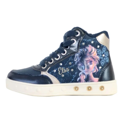 Abbildung von Geox Disney Frozen ELSA Skylin GIRL Sneaker high für Kinder, Größe: 31, Navy/platinum Schuhe
