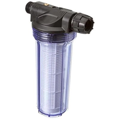 Abbildung von Gardena Pumpen Vorfilter für Wasserdurchfluss bis 6000 l/h: Effektiver Filter Gartenpumpen und Hauswasserautomaten, mit Filtereinsatz (1730 20)