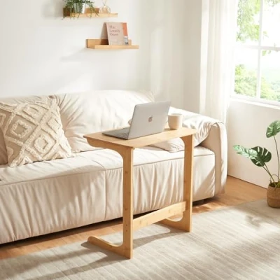 Abbildung von en.casa Beistelltisch, »Hægebostad« Laptoptisch 65 x 60 40 cm Bambus
