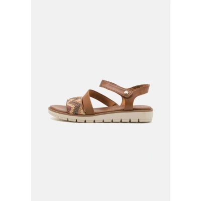 Abbildung von Marco Tozzi Riemensandalette, Damen, Größe: 36, Cognac Schuhe