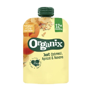 Abbildung von Organix Squeeze Fruit Haferflocken, Aprikose, Banane 12M+ Bio (100 Gramm)
