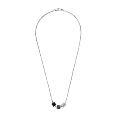 Abbildung von Emporio Armani Halskette silvercoloured/grey, Herren, Größe: One Size, Silver coloured/grey