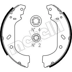 Abbildung von Bremsbackensatz METELLI 53 0074