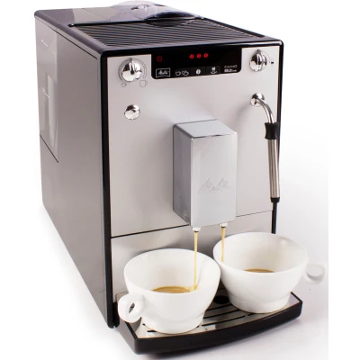 Abbildung von Melitta Kaffeevollautomat &quot;Solo &amp; Milk E953 202, silber/schwarz&quot;, Café crème Espresso per One Touch, Düse für Milchschaum