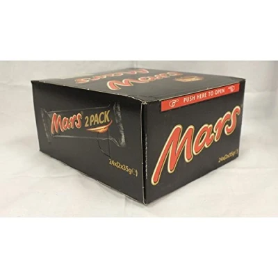 Abbildung von Mars Schokoriegel Karamell, Schokolade 24 Doppelriegel in einer Box (24 x 70 g)