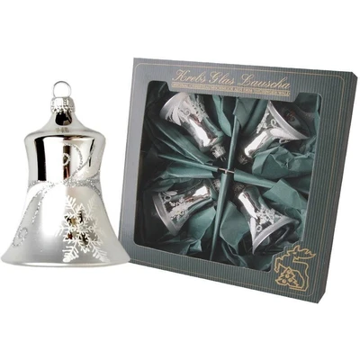 Abbildung von Krebs Glas Lauscha Christbaumschmuck &quot;Glocken, Weihnachtsdeko, Christbaumschmuck&quot;, (Set, 4 tlg.), mundgeblasen