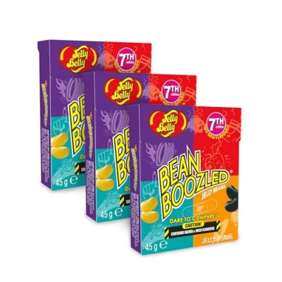 Abbildung von Jelly Belly Bean Boozled Flip Box 3er Bundle (135g) Süßigkeiten Spaß Beans eklig &amp; lecker 7. Generation Extremes Spiel für Mutige 20 klassische verrückte Candys Party Spielabend
