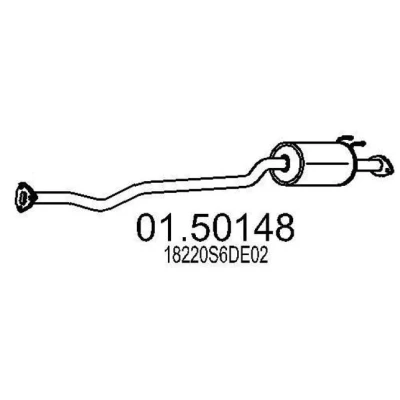 Abbildung von MTS 01.50148 Mittelschalldämpfer 2000 HONDA: CIVIC 7 Hatchback