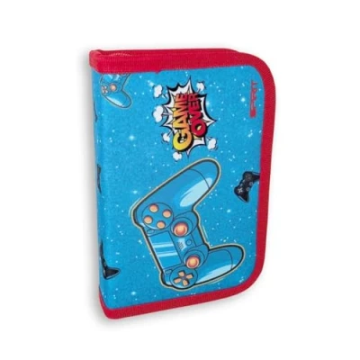 Abbildung von itenga Schüler Etui 28 teilig gefüllt 1 Zipper Federmäppchen für Jungen und Mädchen (Game)