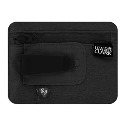 Abbildung von Lewis N Clarks RFID Blocking Clip Stash, Black Personalausweishülle, Schwarz