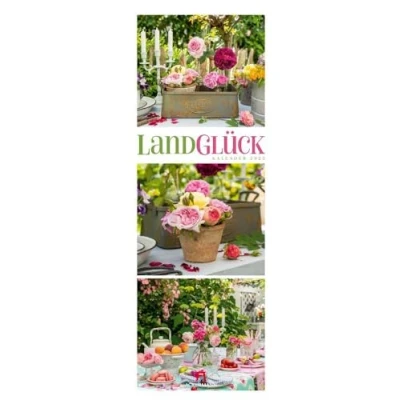 Abbildung von LandGlück Kalender 2025, Triplet Wandkalender im Hochformat (24x66 cm) Natur und Gartenkalender Landleben Landliebe