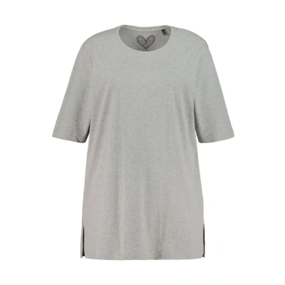 Abbildung von Ulla Popken Tshirt basic, Damen, Größe: 46/48, Hellgrau mélange