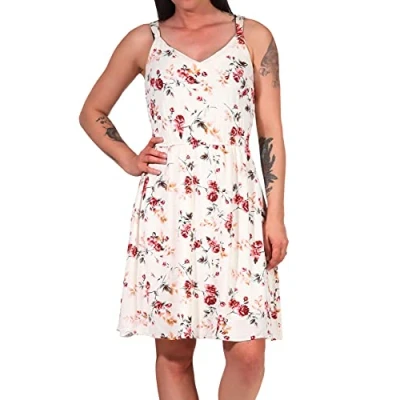 Abbildung von ONLY Karmen Freizeitkleid, Damen, Größe: 38, Creme brûlée/rose