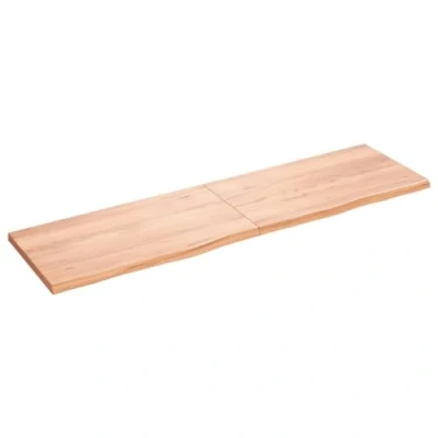 Abbildung von vidaXL Tischplatte, Schreibtischplatte mit Naturkante, Holztischplatte für Esstische Couchtische, Esstischplatte Couchtischplatte DIY Platte, Hellbraun Massivholz Eiche Unbehandelt