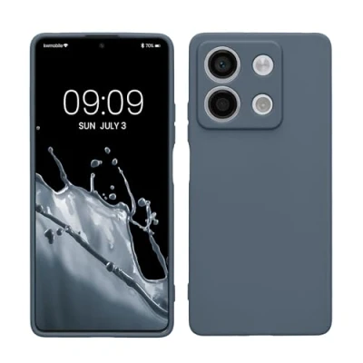 Abbildung von kwmobile Handyhülle kompatibel mit Xiaomi Redmi Note 13 5G Hülle Handy Case aus weichem Silikon in Dunkler Schiefer