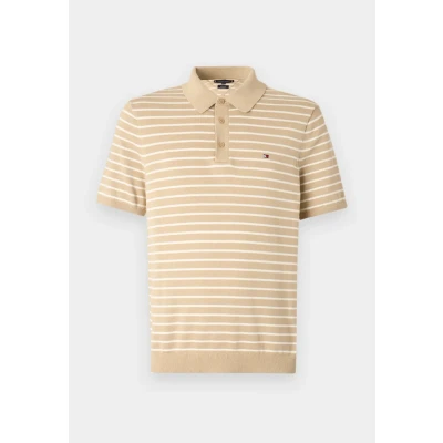 Abbildung von Tommy Hilfiger Liquid Seasonal Poloshirt, Herren, Größe: Large, Sandalwood/ecru