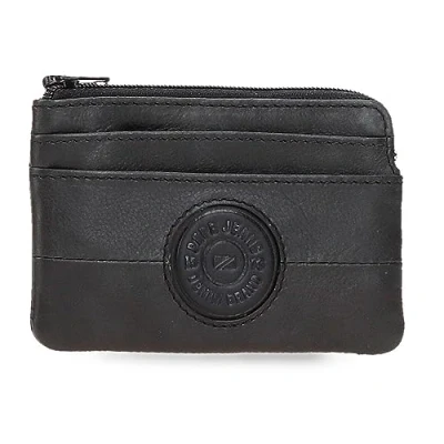 Abbildung von Pepe Jeans Cracker geldbörse Schwarz 11x7x1,5 cm Leder, Schwarz, Talla única,