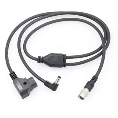 Abbildung von Power Spliter Kabel D Tap auf Hirose 4 Pin und DC Barrel für Zoom F8, BMCC, Video Assist Monitor