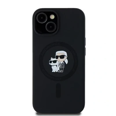 Abbildung von CG Mobile Karl Lagerfeld KLHMN61SCMKCRHK Hülle für iPhone 11 / Xr 6.1&quot; Schwarz hardcase Silicone &amp; Choupette