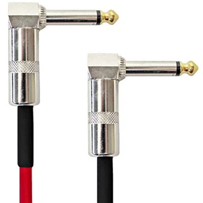 Abbildung von keepdrum GC028 Patchkabel Klinke Winkelstecker 60cm rot