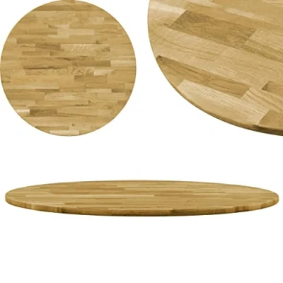 Abbildung von vidaXL Eichenholz Tischplatte 23mm 700mm Holz Platte für Couchtisch Esstisch