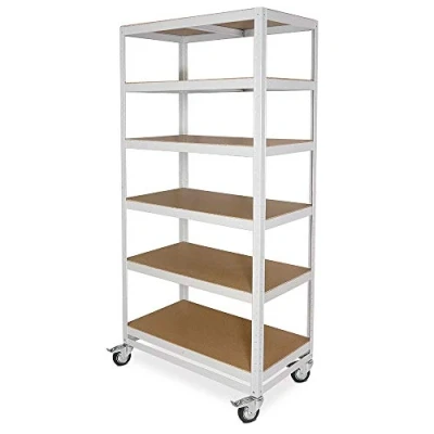 Abbildung von BRB Lagertechnik Regaltransportwagen Kommissionierregal mit 6 Ebenen, BxTxH 900x500x1920 mm, Regalwagen/Kommissionierregal/Etagenwagen