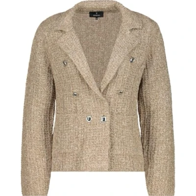 Abbildung von Monari Strickjacke Jacke Strickblazer Tweed Aus glitzerndem Lurex und mit aufgesetzten Taschen