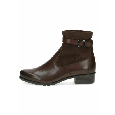 Abbildung von CAPRICE Damen Stiefeletten mit Absatz Schnalle Kleiner Absatz, Braun (Dk Brown Comb), 38 EU