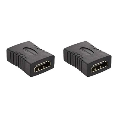 Abbildung von Amazon Basics HDMI Adapter, 2er Pack, 29 x 22mm, Schwarz