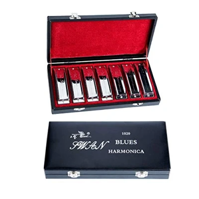 Abbildung von Swan Mundharmonika Set 10 Loch Blues 7 Tasten A B C D E F G
