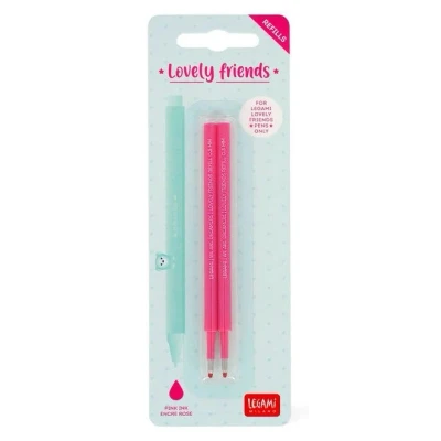 Abbildung von pinke Ersatzpatronen für Legami Gelstift Lovely Friends permanent