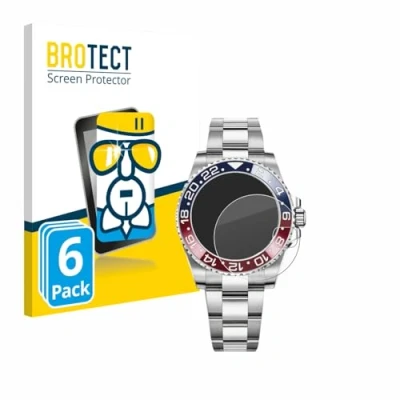 Abbildung von BROTECT Schutzglas für Rolex GMT Master II (6 Stück) Schutzfolie Panzer Folie Glas [Extrem Kratzfest 9H, Anti Fingerprint, Ultra Transparent]