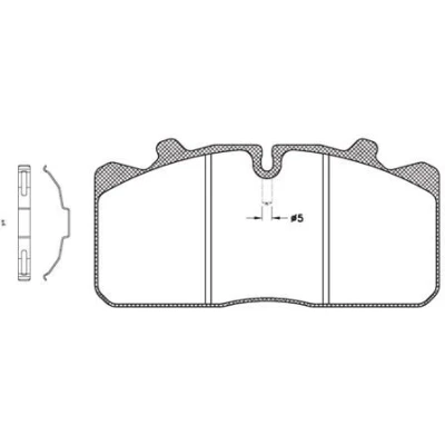 Abbildung von REMSA JCA 658.00 Bremsbelagsatz Vorderachse IVECO: EuroCargo I III, RENAULT TRUCKS: Midlum, MAN: L 2000