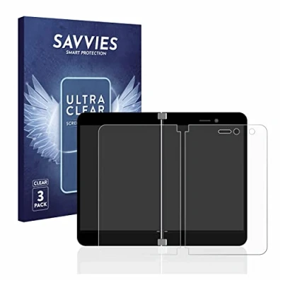 Abbildung von Savvies 6 Stück Schutzfolie für Microsoft Surface Duo Displayschutz Folie Ultra Transparent