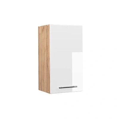 Abbildung von Vicco Hängeschrank Fame Line, Weiß Hochglanz/Goldkraft Eiche, 40 cm