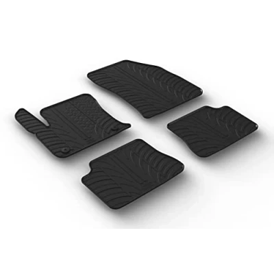 Abbildung von Gledring 0787 Fußmattensatz Gummi vorne und hinten 4 schwarz 750mm 550mm