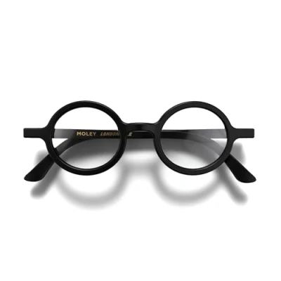 Abbildung von LONDON MOLE Brillen Moley Lesebrille Runde Coole Leser Stilvolle Herren Damen Unisex Federscharniere Mattschwarz + 2,0 Vergrößerung