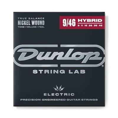 Abbildung von Saiten für E Gitarre Dunlop DEN0946 9S Leicht / Schwer 9 46 Nickel